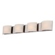 Pandora Vanity Bath Bar - Matte Satin Nickel / White Opal Pandora Vanity Bath Bar - Matte Satin Nickel / White Opal