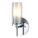 Tubolaire Vanity Wall Sconce - Chrome / Clear / Frost