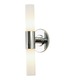 Cylinder 2 Light Bath Bar - Chrome / White Opal