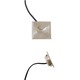 Button Dot Square LED Undercabinet - Satin Aluminum Button Dot Square LED Undercabinet - Satin Aluminum /