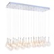 Larmes Rectangular Suspension - Polished Chrome / Clear