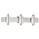 Front Row Bath Bar - Satin Nickel / Etched White Opal Front Row Bath Bar - Satin Nickel / Etched White Opal