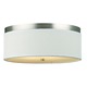 Cassandra Ceiling Flush Mount - Satin Nickel / White Grasscloth Cassandra Ceiling Flush Mount - Satin Nickel / White Grasscloth