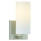 Cambria Vanity Wall Sconce - Satin Nickel / Etched White Opal Cambria Vanity Wall Sconce - Satin Nickel / Etched White Opal