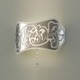 Charme P Wall Sconce - White Lacquered Metal / White / Gold