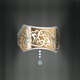 Charme P Wall Sconce - White Lacquered Metal / White / Platinum