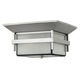 Harbor Exterior Ceiling Mount - Titanium / Seedy Glass