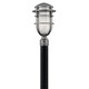 Reef Exterior Post Light - Hematite / Etched Glass
