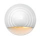 Round Exterior Deck Light - Matte White / Frosted