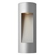 Luna Rectangular Exterior Wall Sconce - Titanium / Etched Glass