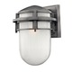 Reef Exterior Wall Sconce - Hematite / Etched Glass Reef Exterior Wall Sconce - Hematite / Etched Glass