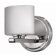 Ocho Vanity Wall Sconce - Chrome / Opal