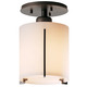 Exos Round Semi Flush Ceiling Mount - Natural Iron / Opal Exos Round Semi Flush Ceiling Mount - Natural Iron / Opal