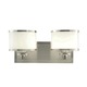 Basking Ridge Bath Bar 2-Light - Satin Nickel / Opal / Glossy Basking Ridge Bath Bar 2-Light - Satin Nickel / Opal / Glossy