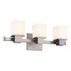 Milford Bath Bar 2-Light - Satin Nickel / Opal/Matte