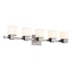 Milford Bath Bar 2-Light - Satin Nickel / Opal/Matte