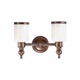 Chatham Bath Bar 2-Light - Distressed Bronze / Opal / Glossy Chatham Bath Bar 2-Light - Distressed Bronze / Opal / Glossy