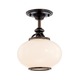 Canton Ceiling Semi Flush Mount - Old Bronze / Opal / Glossy
