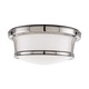 Newport Flush Ceiling Mount - Polished Nickel / Opal / Glossy