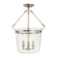 Quinton Semi Flush Ceiling Mount - Historic Nickel / Clear