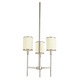 Aberdeen 3 Light Chandelier - Polished Nickel / Off White Aberdeen 3 Light Chandelier - Polished Nickel / Off White