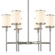 Aberdeen 6 Light Chandelier - Polished Nickel / Off White Aberdeen 6 Light Chandelier - Polished Nickel / Off White