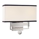 Gresham Park Wall Sconce - Polished Nickel / Off White