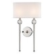Rockland 2 Light Wall Sconce - Polished Nickel / Off White