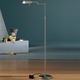 6317 Classic Reading Floor Lamp - Satin Nickel / 
