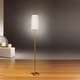 Illuminator Narrow Shade Adjustable Floor Lamp - Antique Brass / Satin White
