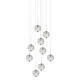Bubble Ball 9 Light Suspension - Satin Nickel / Clear Bubble Ball 9 Light Suspension - Satin Nickel / Clear