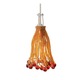 FJ Marmo Pendant - Satin Nickel / Amber