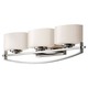 Bleeker Street Bath Bar - Polished Nickel / Opal Etched