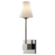 Designer Series Wall Sconce - Polished Nickel / White Opal Etched Designer Series Wall Sconce - Polished Nickel / White Opal Etched