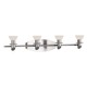 Tiburon Bath Bar - Brushed Nickel / Etched Opal Tiburon Bath Bar - Brushed Nickel / Etched Opal