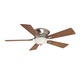 Delano II Fan - Pewter/Walnut / Etched Marble Glass Delano II Fan - Pewter/Walnut / Etched Marble Glass