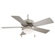 Supra 44 Inch Fan With Light Kit - Brushed Steel/Silver / Opal Supra 44 Inch Fan With Light Kit - Brushed Steel/Silver / Opal