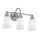 Emily Bath Bar - Brushed Nickel / Opal