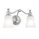 Sienna Bath Bar 2-Light - Brushed Nickel / Frosted Sienna Bath Bar 2-Light - Brushed Nickel / Frosted