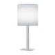 Karin Table Lamp - Brushed Aluminum / White