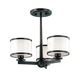 Basking Ridge Chandelier - Satin Nickel / Opal / Glossy Basking Ridge Chandelier - Satin Nickel / Opal / Glossy