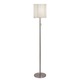 Boxus Round Floor Lamp - Satin Nickel / Off White Boxus Round Floor Lamp - Satin Nickel / Off White