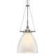 Castelli Pendant - Satin Nickel / White Castelli Pendant - Satin Nickel / White