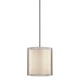 Puri Large Pendant - Satin Nickel / Silver Organza