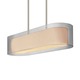 Puri Racetrack Pendant - Satin Nickel / Silver Organza Puri Racetrack Pendant - Satin Nickel / Silver Organza
