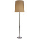 Buster Floor Lamp - Polished Nickel / Taupe Claiborne Buster Floor Lamp - Polished Nickel / Taupe Claiborne