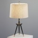 Ventana Tripod Table Lamp - Ebony/Antique Brass / Natural Linen