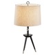Ventana Tripod Table Lamp - Ebony/Polished Nickel / Natural Linen