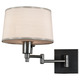 Real Simple Swing Arm Wall Sconce - Gunmetal / Snowflake Fabric Real Simple Swing Arm Wall Sconce - Gunmetal / Snowflake Fabric