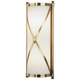 Chase Half Round Wall Sconce - Antique Brass / Frost White